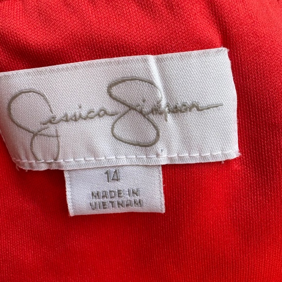 Jessica Simpson Orange Halter Mini Dress M - Picture 6 of 13
